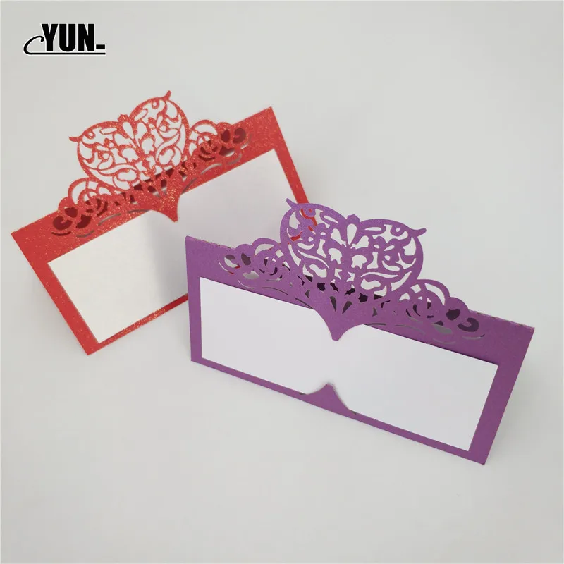 10 шт. лазерная резка настольный визитных карточек сиденья свадебный стол место