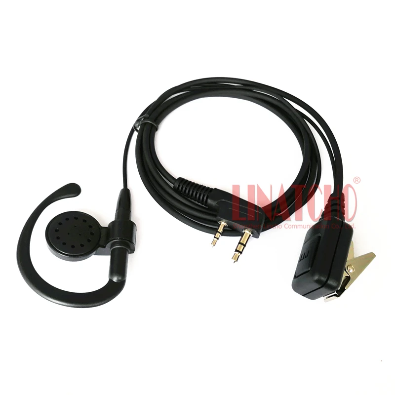 10 PCS Durable walkie talkie professional big PTT button mic clip earphone earpiece with iron clip universal K-Type
