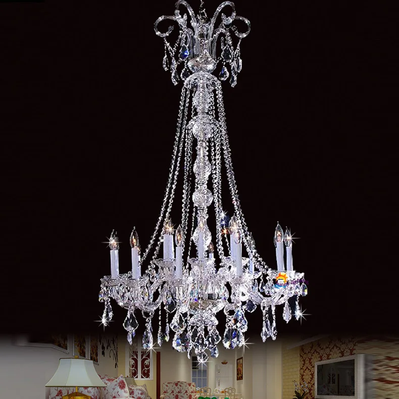 Светодиодная Люстра для отеля освещение 2 М длинные хрустальные люстры столовой