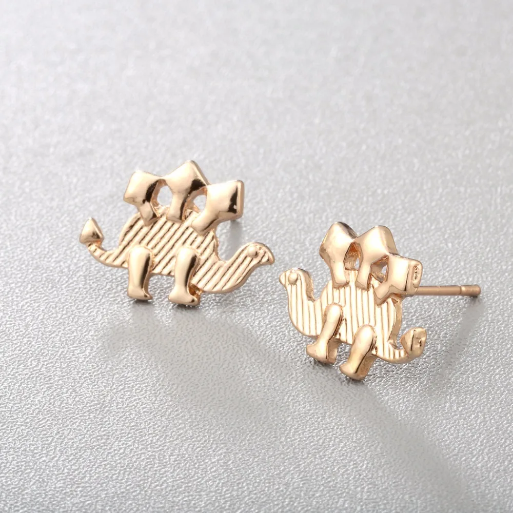 Chengxun подростков динозавров Стегозавр силуэт в форме Серьги гвоздики цвета: