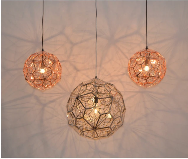 Современные круглые металлические шары подвесные светильники для дома столовой