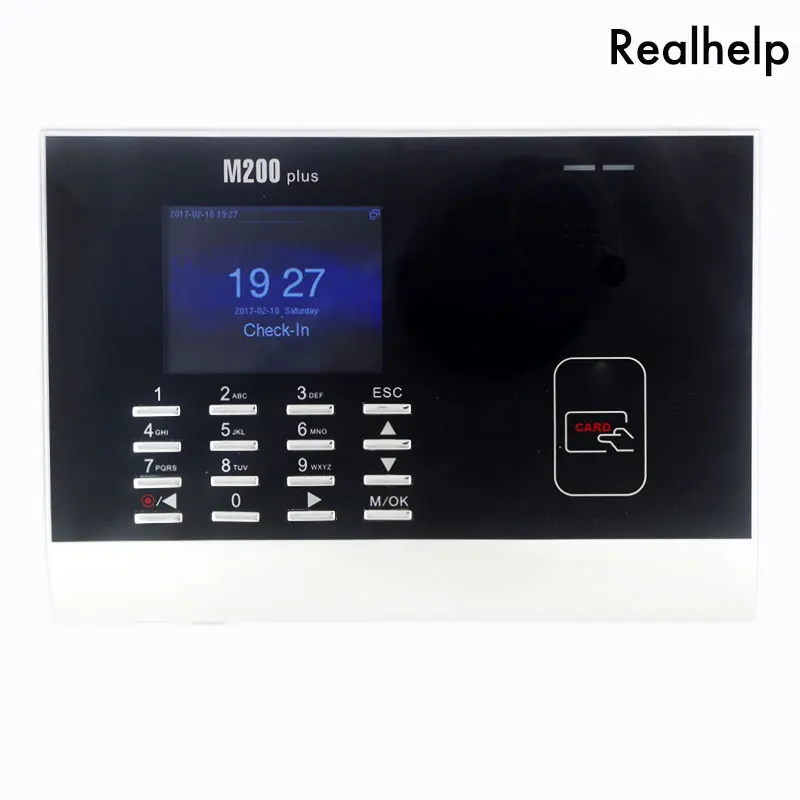 Отличная расширяемость rfid считыватель система посещаемости времени карта nonTouch устройство проверки M200Plus Биометрические часы ZKTime 5,0