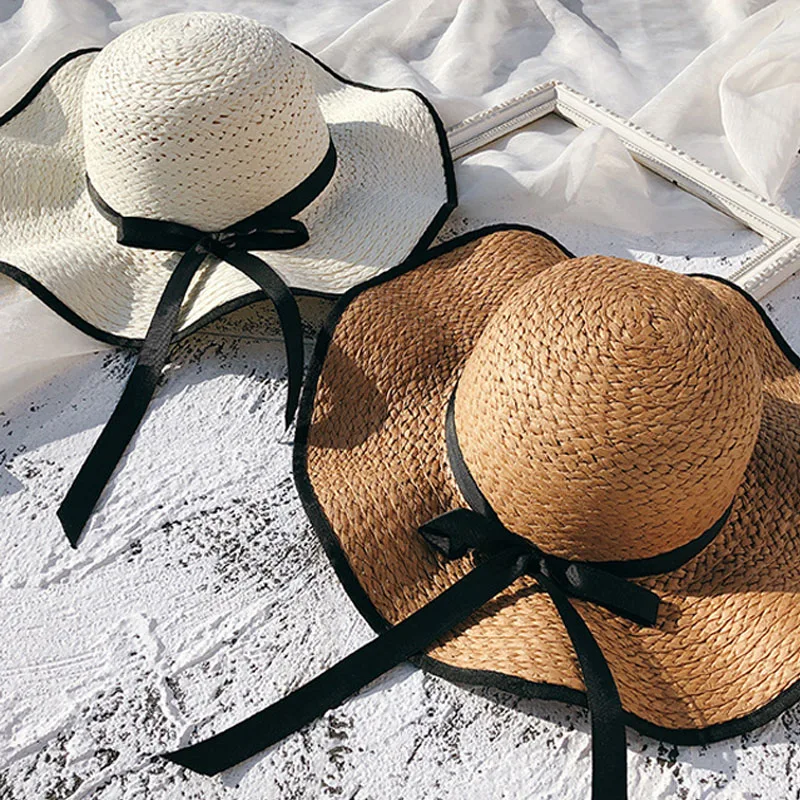 Летние шляпы от солнца женская пляжная шляпа Солнцезащитная соломенная