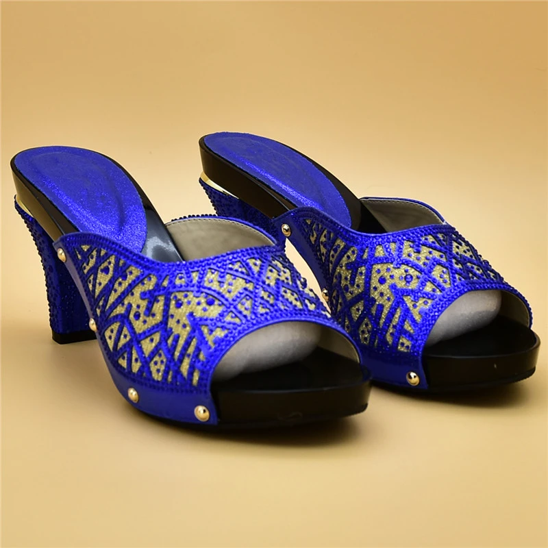 New Fashion Designer Shoes Women Luxury 2018 Womens Heels Nigerian Wedding Party Decorated with Rhinestone | Обувь