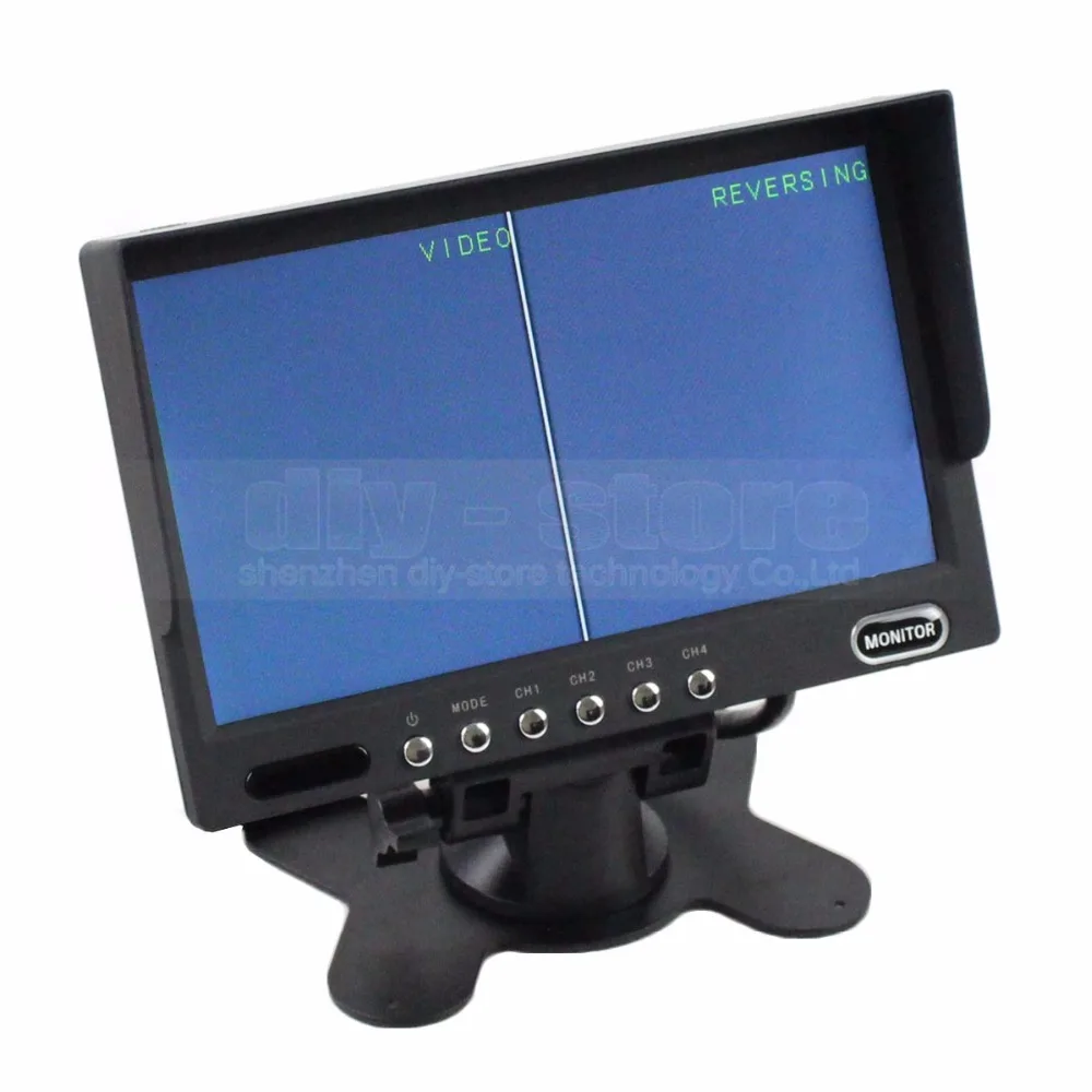 Diykit Высокое качество 7 дюймов 4 Разделение Quad Цвет дисплея видео безопасности