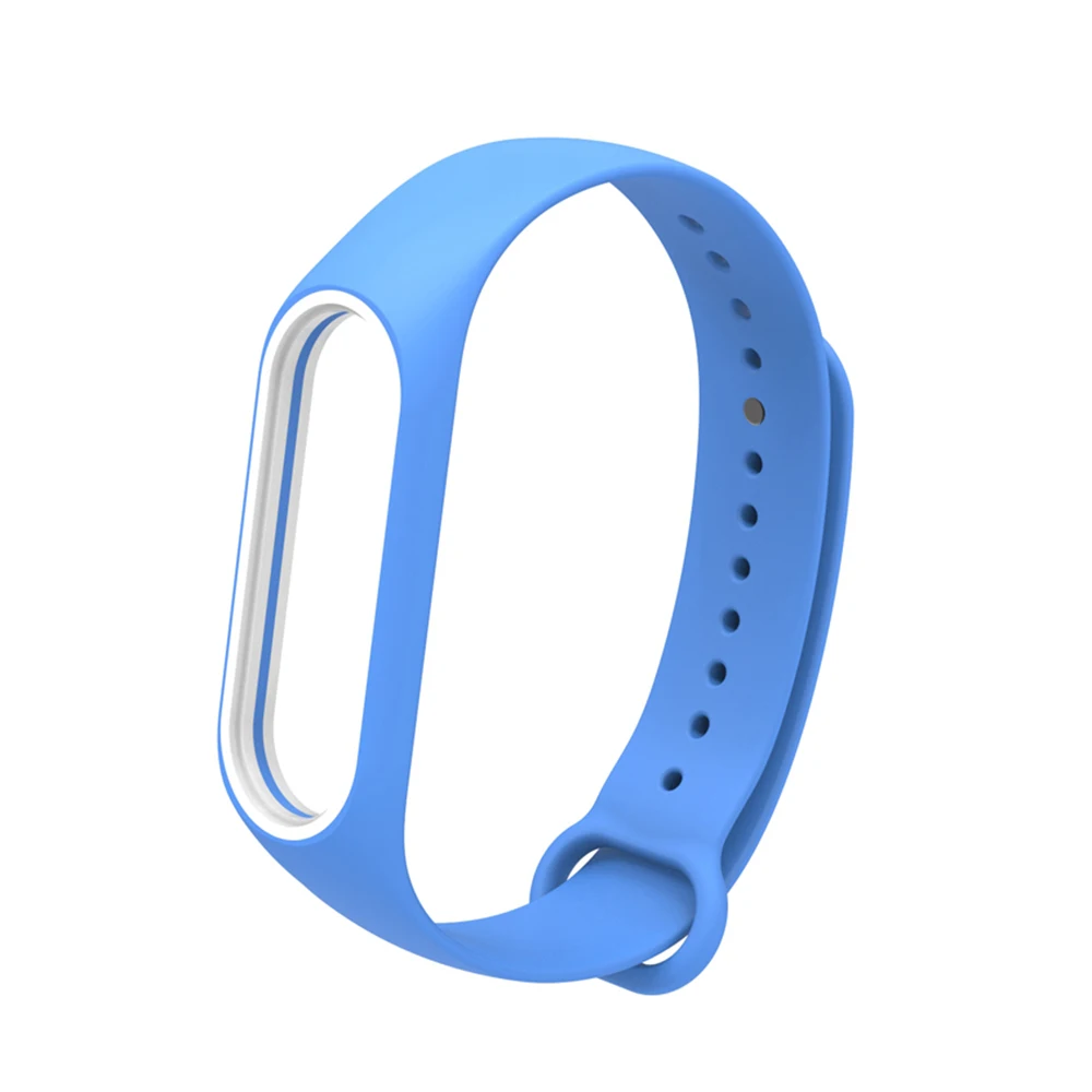 Небесно-голубой Сменный ремешок на запястье для Xiao-Mi Band 3/4 общие умные часы с усилением кольцо Шагомер Браслет замена - Цвет: Небесно-голубой