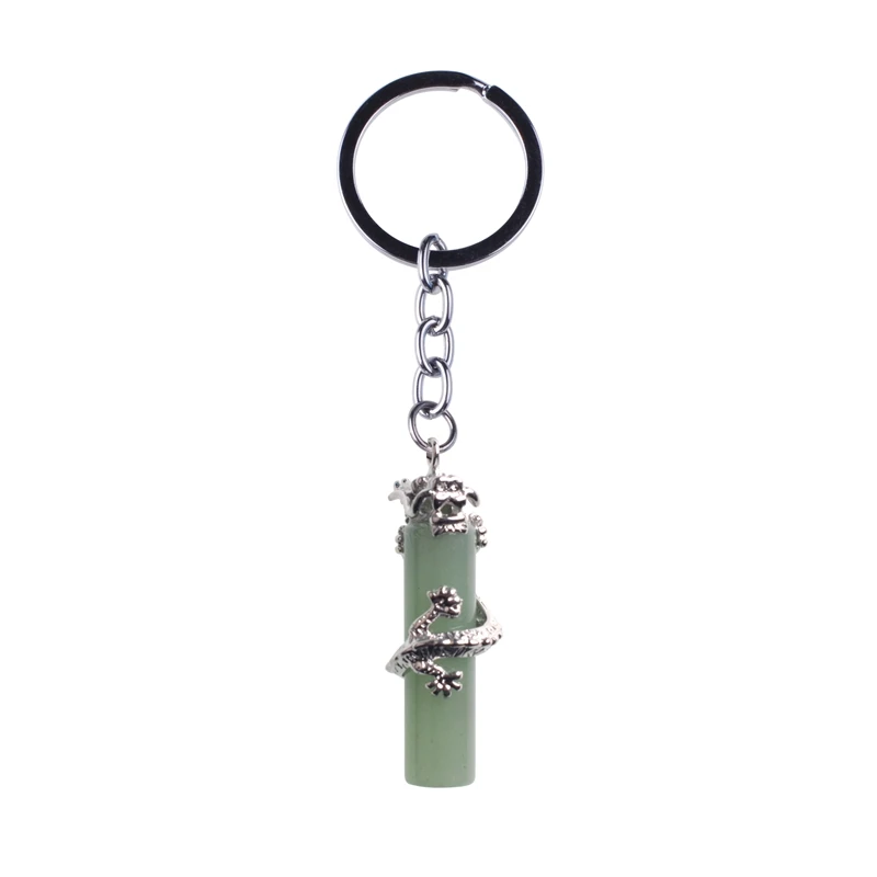

Stainless Steel Coiled Natural Crystal Dragon Keychain Men Women Accessories Jordan Retro Boost 350 Key Chain Bag Charm Gift Lol