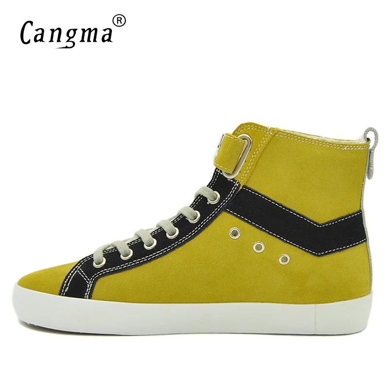 CANGMA итальянские брендовые кроссовки женские ботинки из коровьей замши