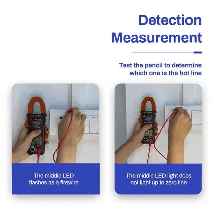 ST204 Ammeter 4000 counts Intelligent Auto Range Digital Clamp Meter AC/DC Current Multimeter Pliers Voltmeter meter HR