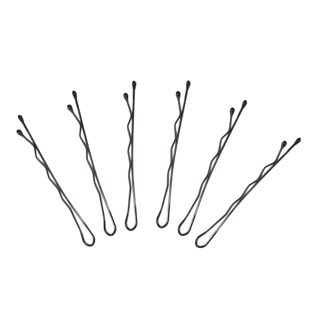 60 шт./компл. женские черные невидимые заколки невидимки для волос волнистые