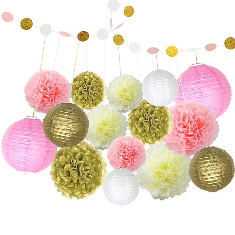 

Изысканные цветочные шары Pom Poms/китайский бумажный фонарь/круглые гирлянды для баннеров на день рождения, свадьбу, фотосессии, товары SPA48