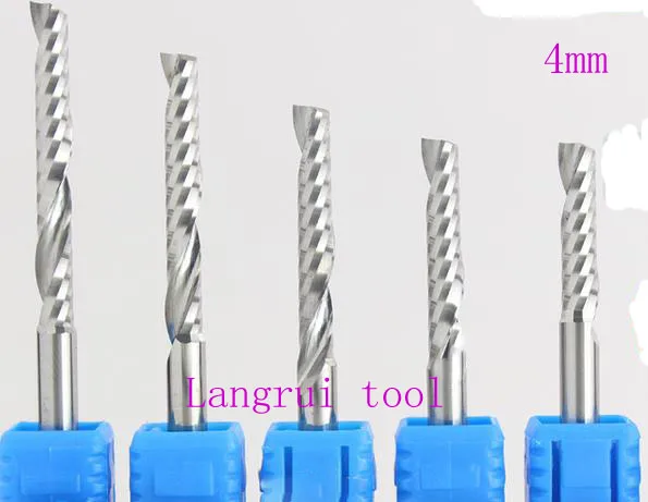 

5pcs Acrylic PVC Carbide CNC 1 Flute 4D x62Cx100L Spiral Bit End Mill Cutter
