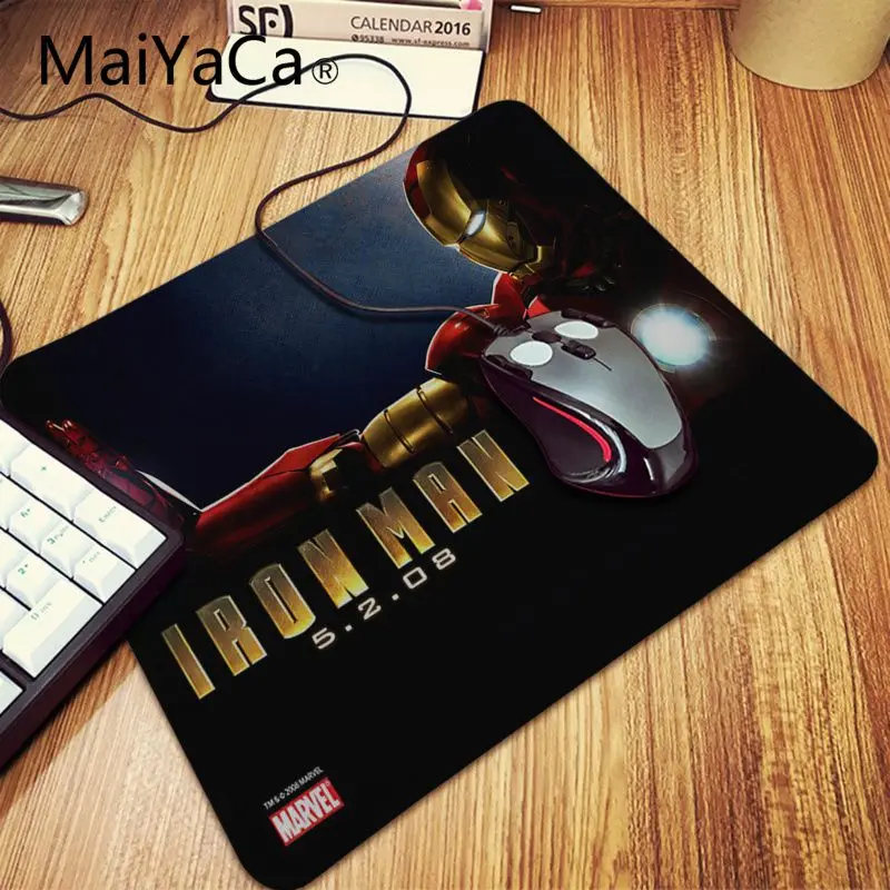 Lock Edge 25x29cm Maiyaca Железный человек противоскользящие прочные резиновые компьютерные коврики настольная клавиатура Коврик для мыши 700x300 мм геймер большой Офисный Компьютерный стол коврик - Цвет: Lock Edge 25x29cm