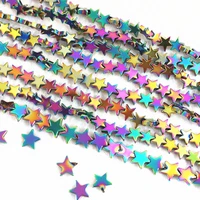 best selling fashion multicolored natural hematite stone 6mm 8mm 10mm star shape beads loose beads diy jewelry b186