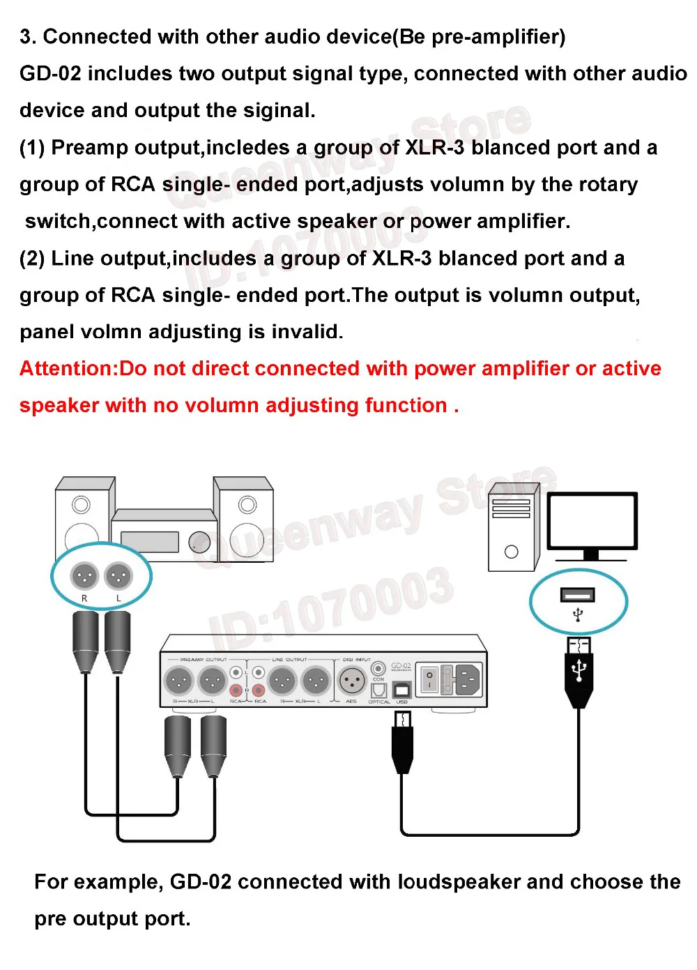 GoldenWave GD02 GD-02 ES9038PRO DSD DAC UBS AES COXIAL вход Сбалансированный усилитель для наушников XLR RCA линейный выход предусилитель