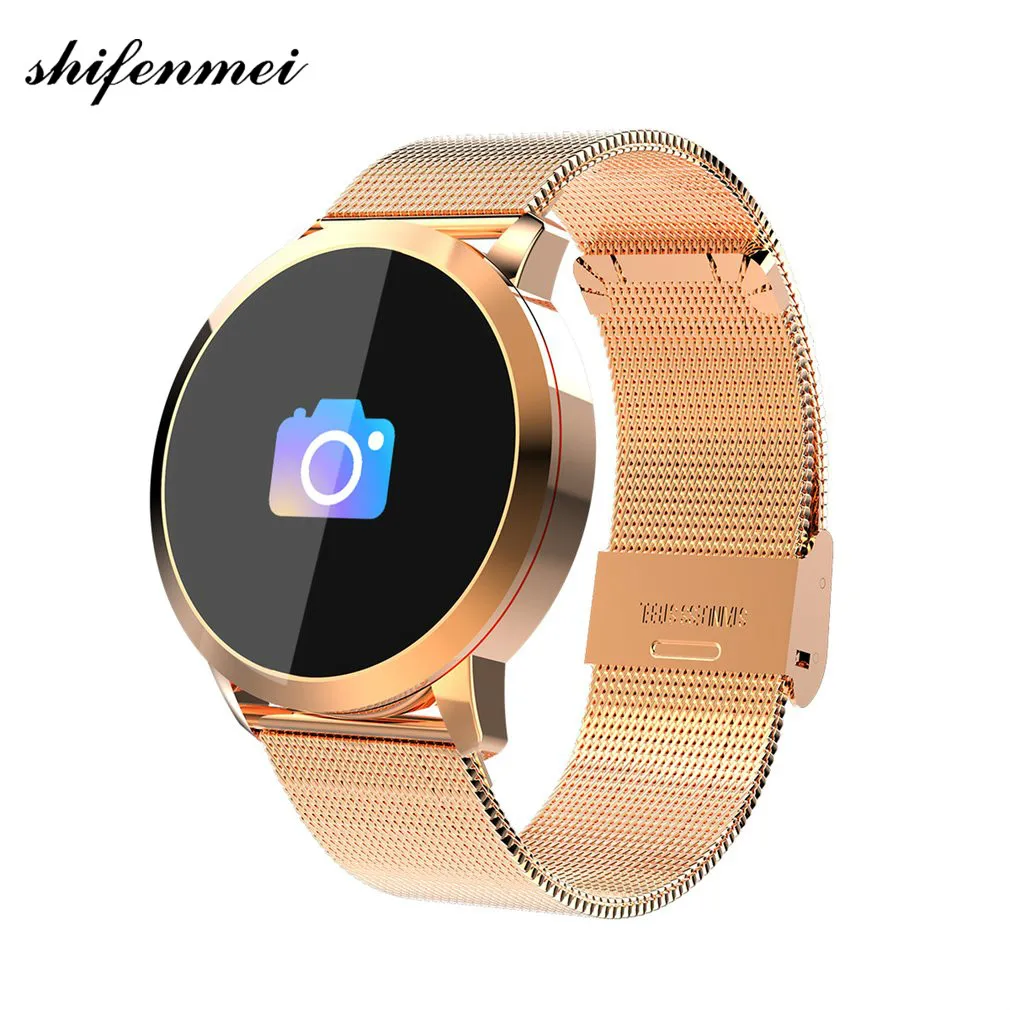 Часы Цвет Сенсорный экран Q8 Smart watch1080P часы Для мужчин женщин Водонепроницаемый