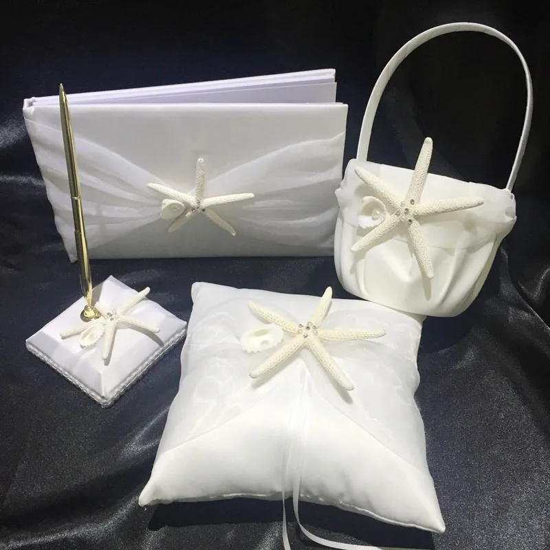 Высокое качество свадебный набор ручек для гостей кольцо Подушка Цветочная