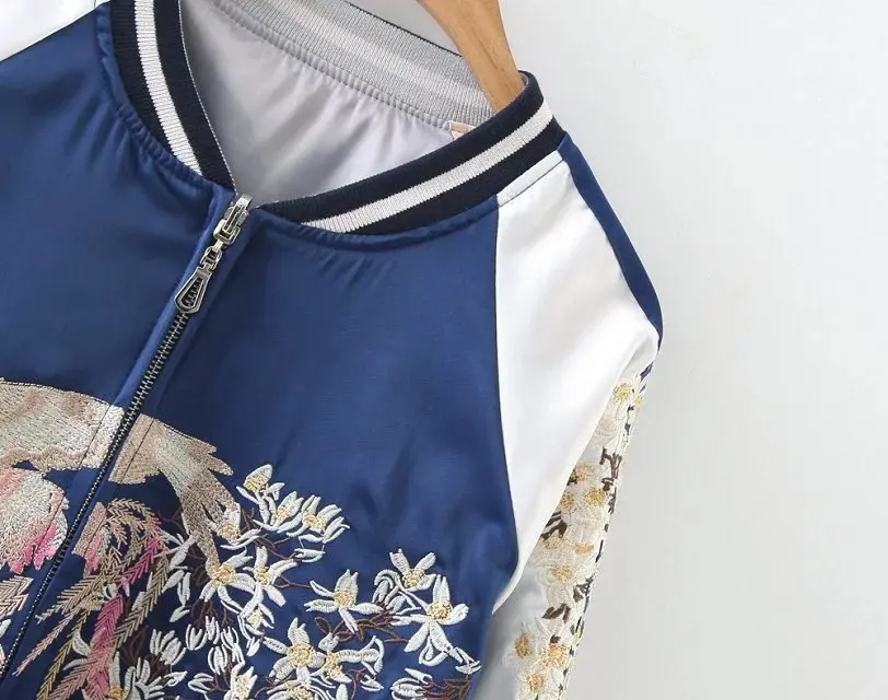 Женская двусторонняя куртка бомбер VOGUE с цветочным принтом в стиле