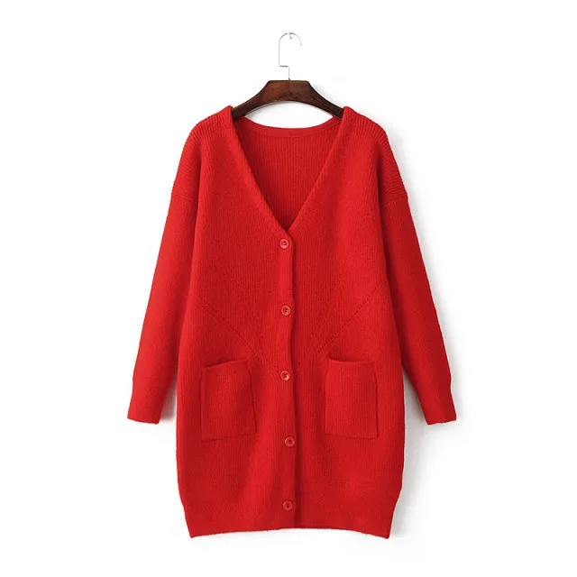 Европа и соединенные штаты новый осень зима шерсть смешанные v-образным вырезом