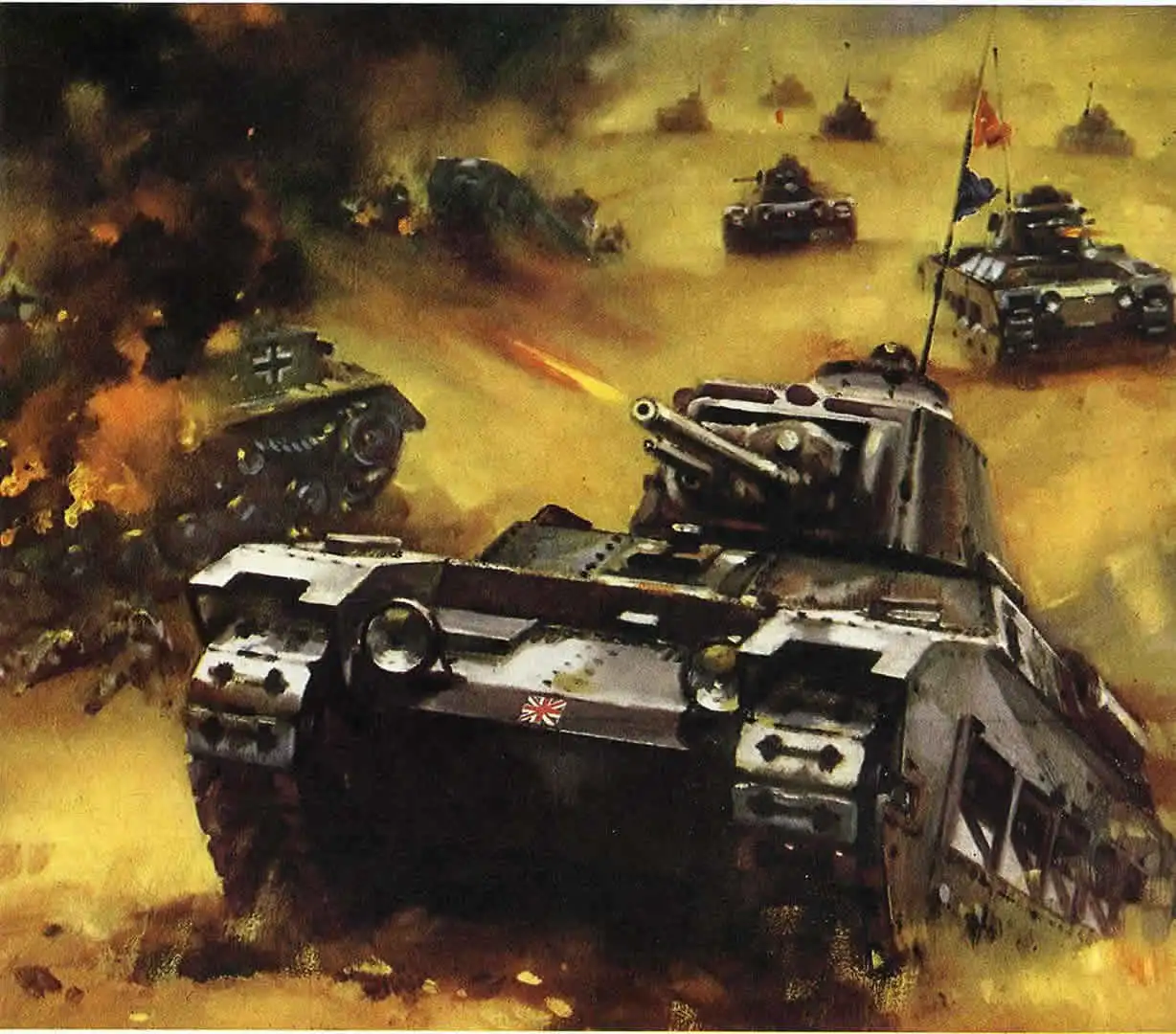 Винтажный WW2 рекламный Танк битва раздавить прусский Ретро плакат Холст Картина