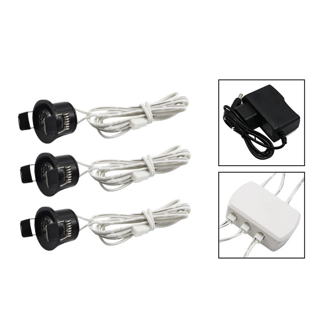 Non-dim 3 lamp set ZMISHIBO 12В Мини светодиодный светильник для шкафа с регулируемой яркостью, набор ламп с дистанционным управлением, 1,5 Вт, 27 мм, потолочное утопленное пятно, светильники - Испускаемый цвет: Non-dim 3 lamp set