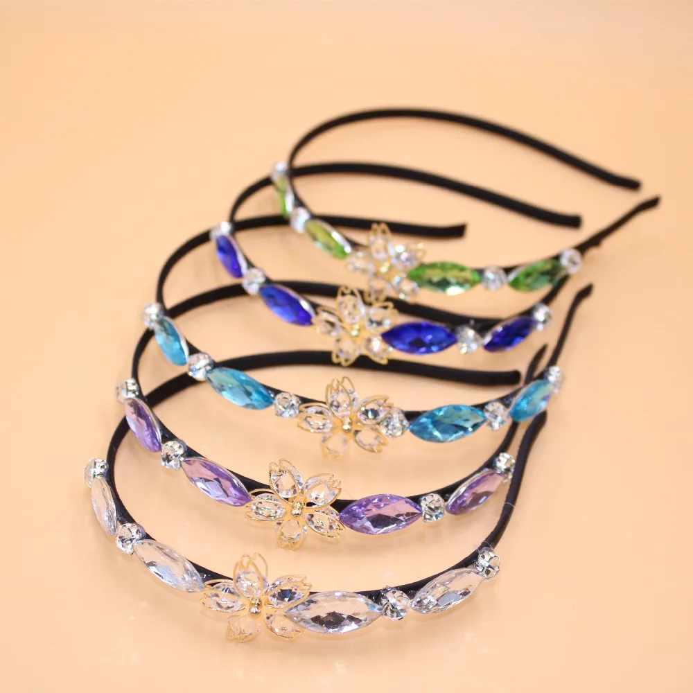 Диадема для волос с кристаллами и диадемой девочек стразы вечерние вечеринки