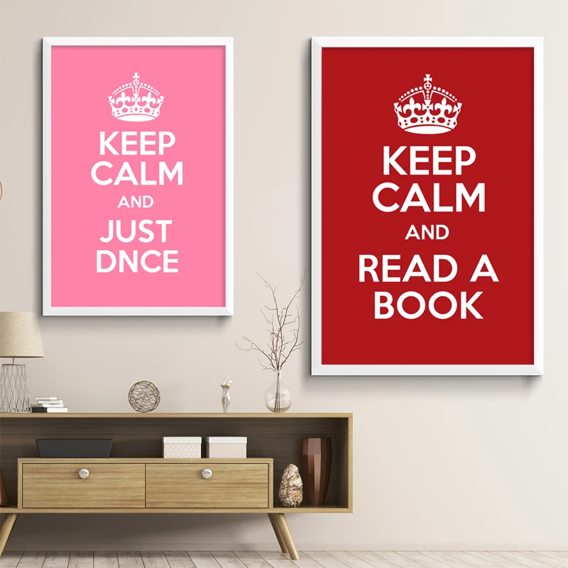 Настенный плакат NOOG Keep Calm настенные картины Вдохновляющие плакаты и принты холст