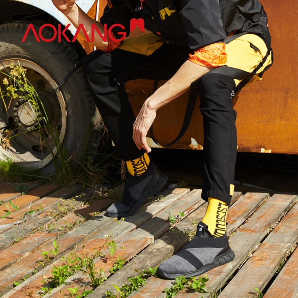 AOKANG/Коллекция 2019 года Повседневная обувь мужские кроссовки tenis masculino adulto дышащий