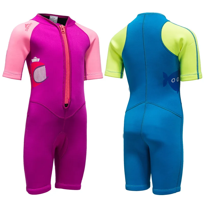 2mm Neoprene Kids Wetsuits Girls Boys Swimsuit One Piece Diving Suit Surfing Children Spearfishing Triathlon roupa de mergulho | Спорт и