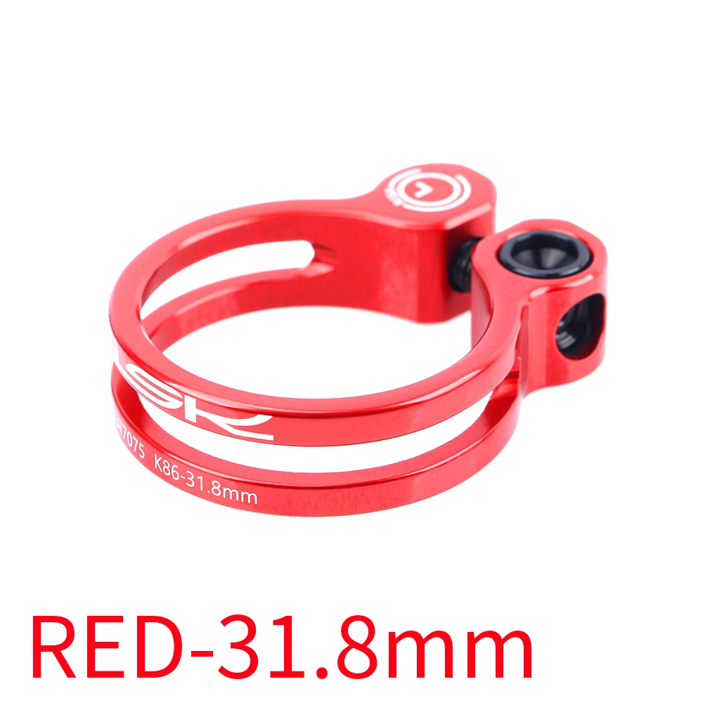 31.8mm Red Быстросъемный 31,8 мм 34,9 мм алюминиевый сплав Горный Дорожный велосипед седлодержатель воротник с титановым болтом - Цвет: 31.8mm Red