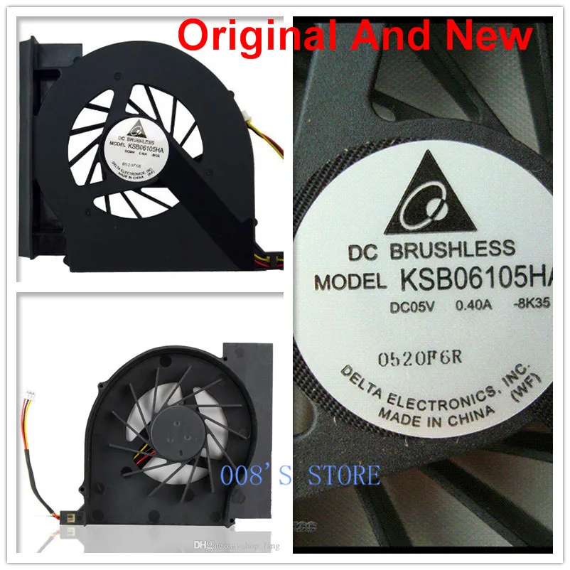 Новый ноутбук Процессор кулер вентилятор для HP Compaq G61 100 G71 CQ61 CQ70 CQ71 KSB06105HA 8K35 5V 0.40A|fan