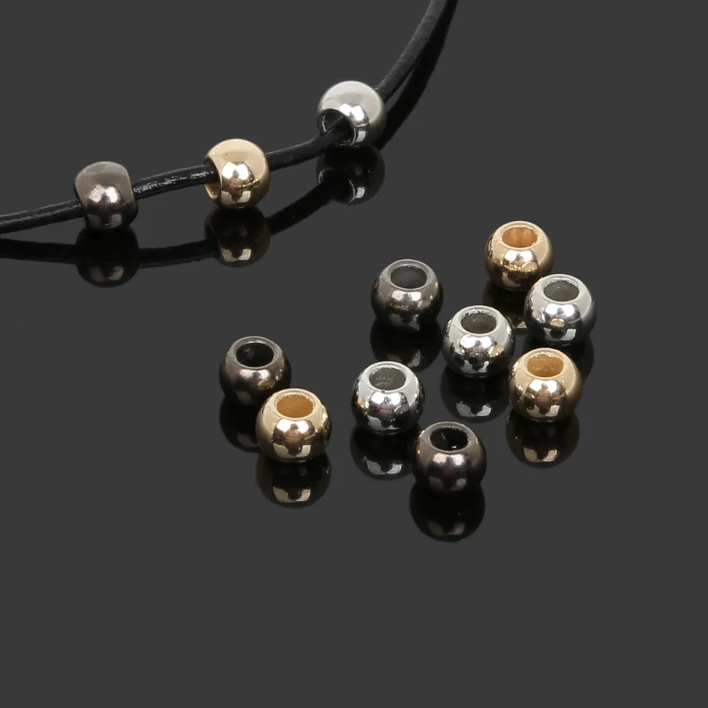 Пластиковые бусины CCB с большим отверстием для изготовления ювелирных изделий