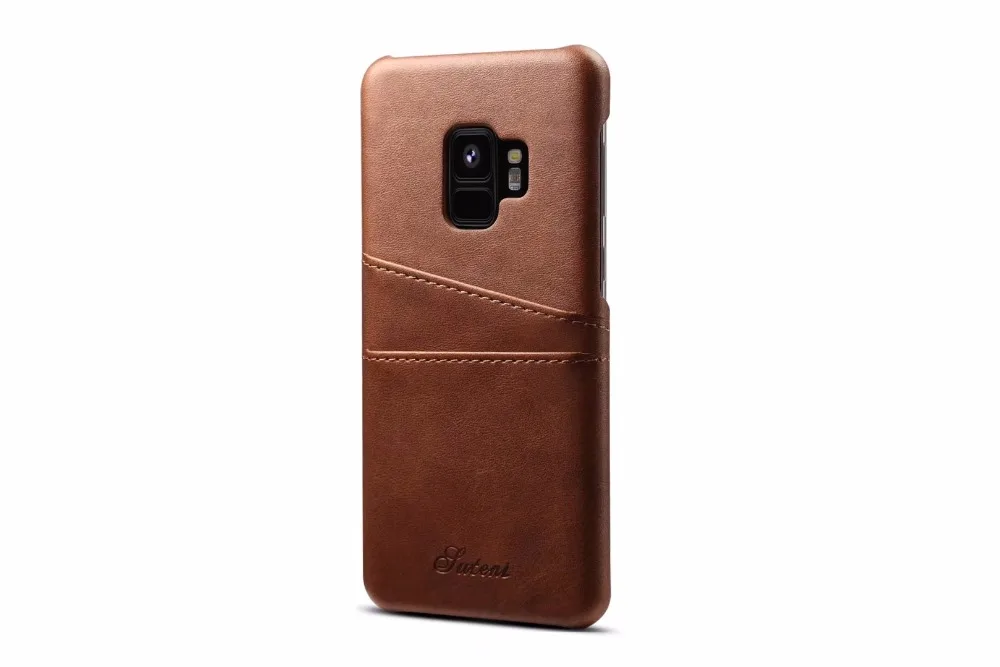 Для samsung Galaxy S8 S9 плюс чехол люкс Pu кожа с слот для карты держатель случаи задняя