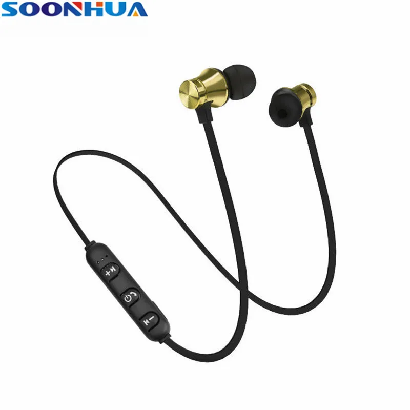 SOONHUA Мода беспроводной Bluetooth V4.2 наушники стерео звук Магнитная спортивная