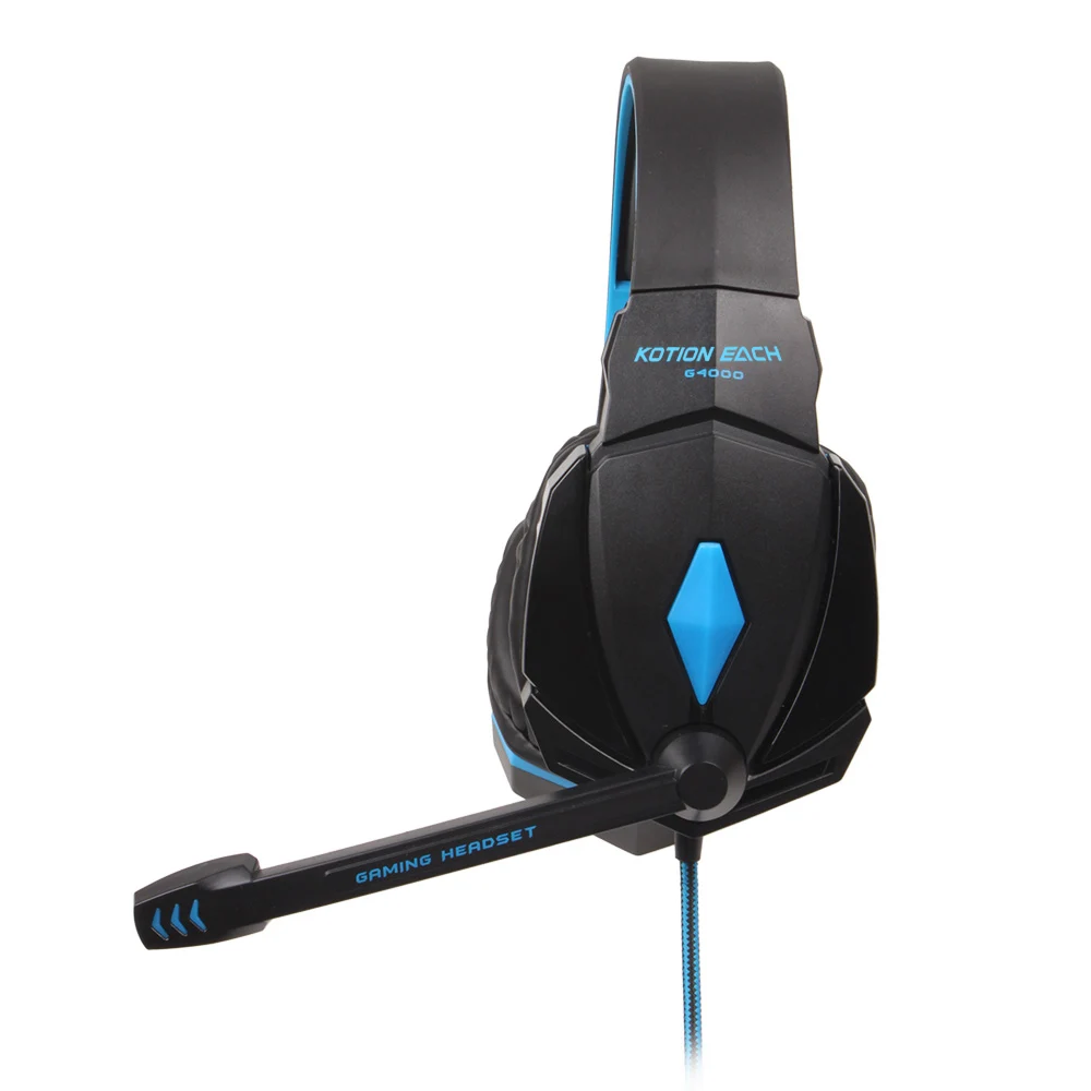 KOTION EACH G4000 Pro Gaming Headset Stereo Sound Wired Headphone Noise Reduction with Microphone for Computer Tablet PC Gamer |