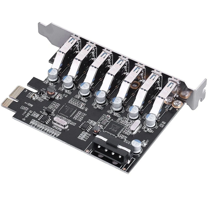 Pci-E Usb 3 0 карта расширения 7 портов супер скорость до 15 pin Sata разъем питания Pci Express
