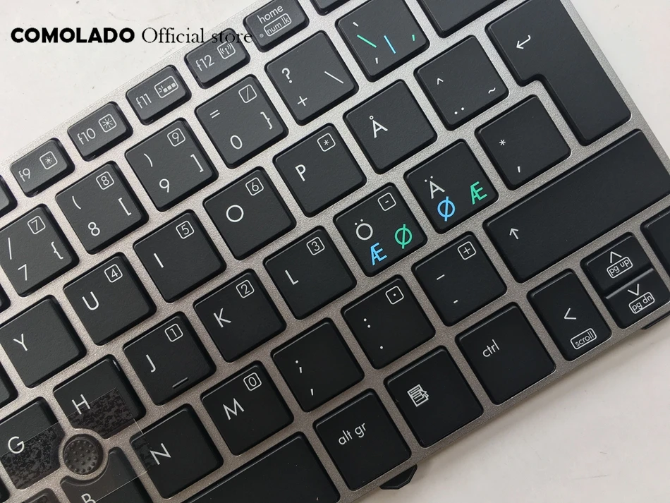 ND Скандинавская Клавиатура для ноутбука HP EliteBook 2170p 2170 с серой рамкой подсветкой