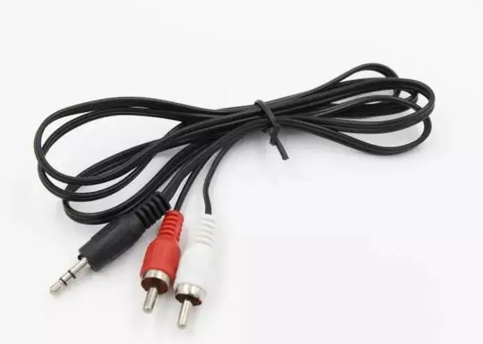 Дешевые 1 2 м Длина 3 5 мм штекер Jack в AV RCA стерео музыка аудио кабель для MP3 динамик