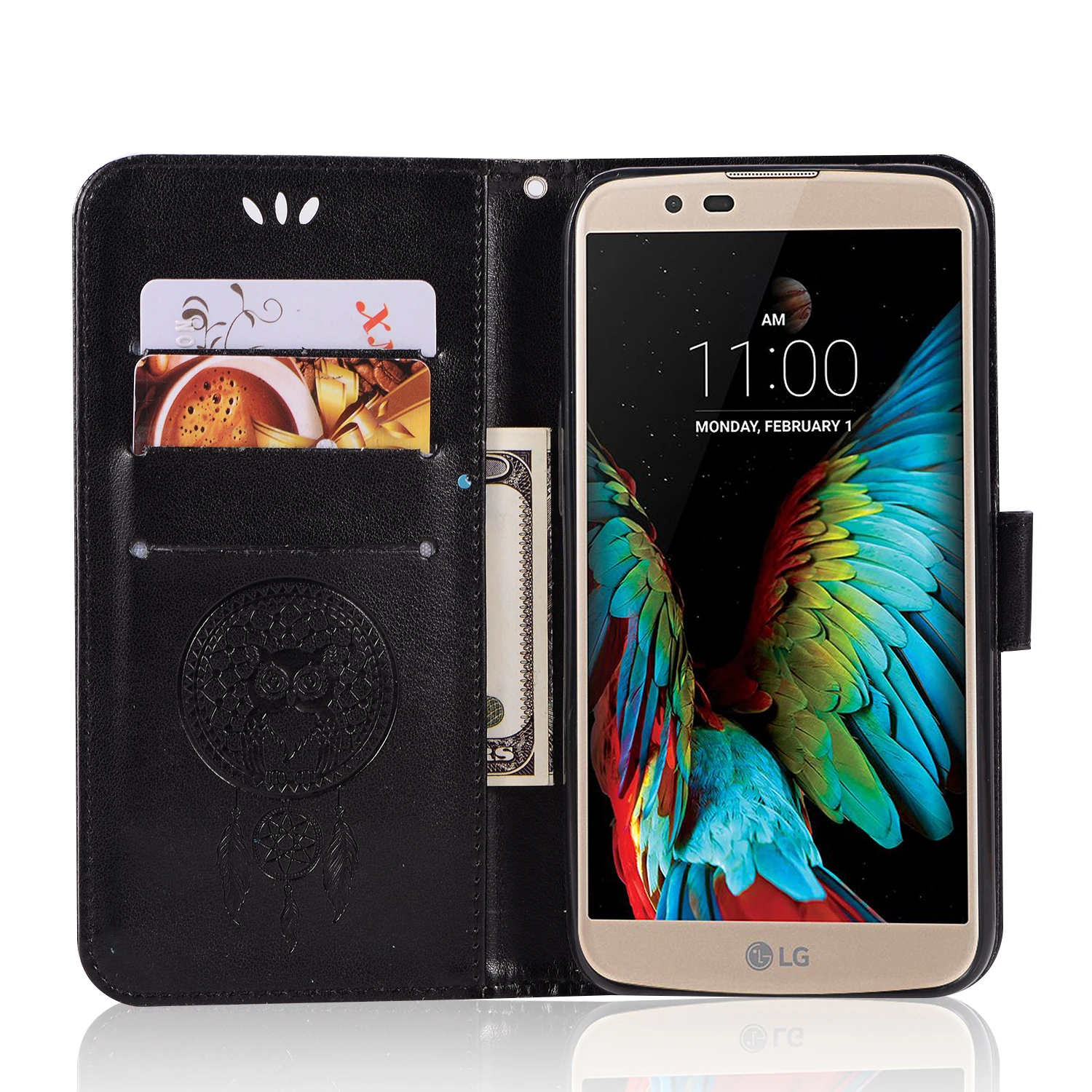 Ударопрочный чехол-кошелек для LG K10 360 градусов 2017 версия ЕС LV5 мягкий кожаный