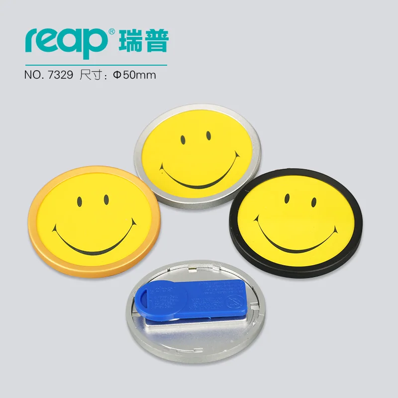 

10pcs/1 Lot Reap7329 75*30mm ABS magnetic name tag badge holder magnet badges ID Card Holders work employee card