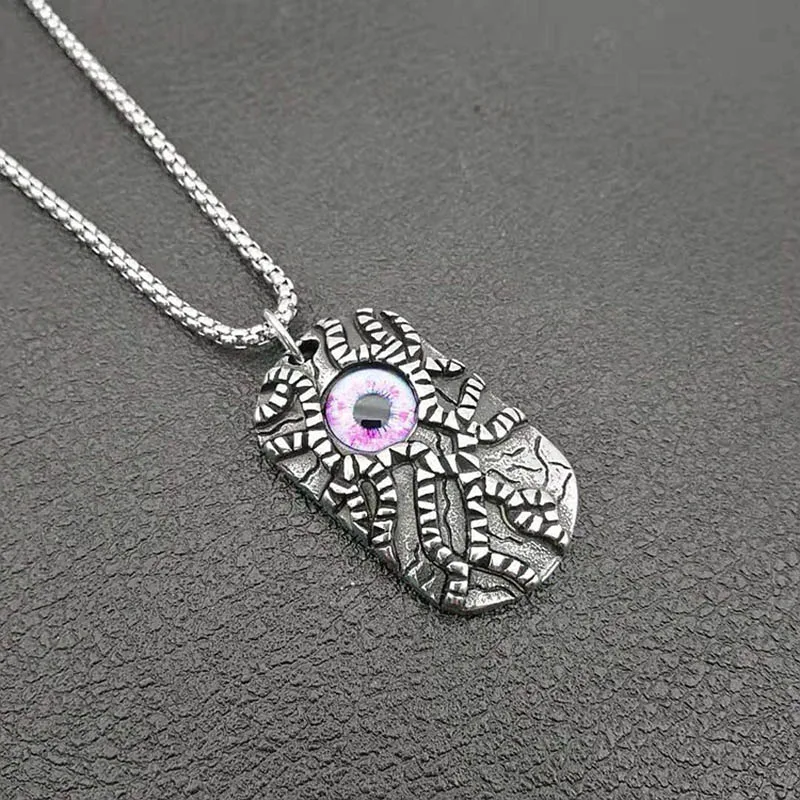 Панк готический Титан Нержавеющая сталь дьявол глаз квадратные подвески