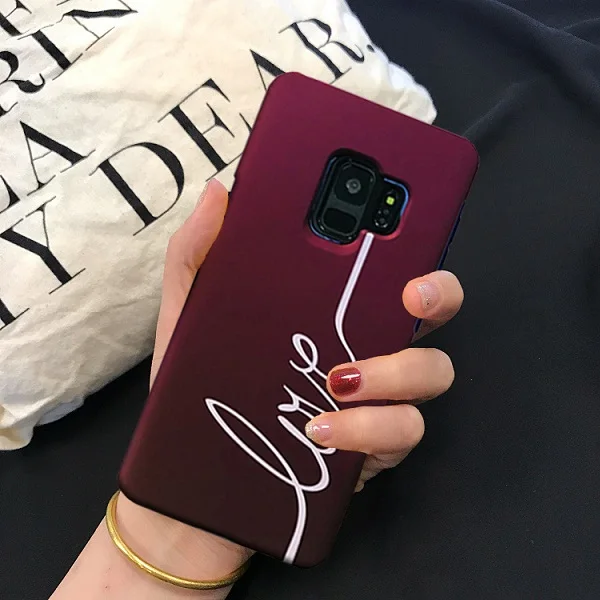 Милые пары «любящее сердце» черный, розовый чехол для samsung Galaxy S10 S8 S9 плюс S8Plus S9Plus чехол жесткий чехол из поликарбоната King queen чехол для телефона - Цвет: 01