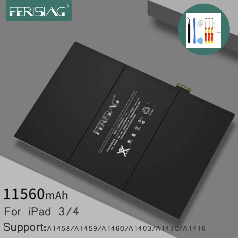 FERISING для iPad 3/4 rd Tablet Battery 2020 новый оригинальный 11560mAh A1403 A1416 A1430 A1433 A1459 A1460 A1389