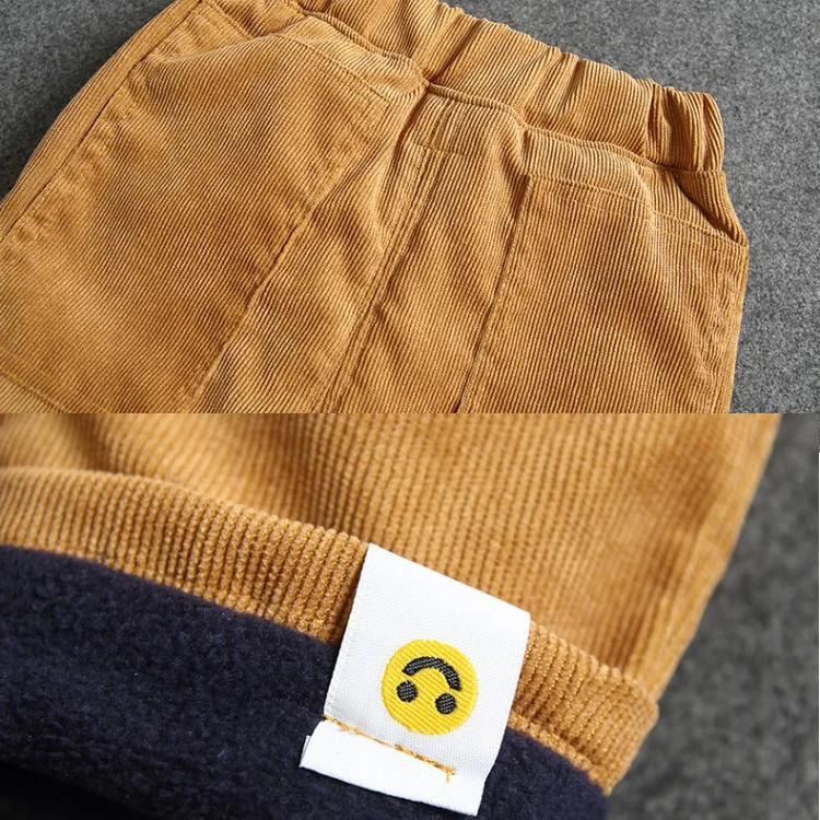 winter new fashion baby corduroy pants boys thicken solid straight trousers children keep warm bottoms child autumn |