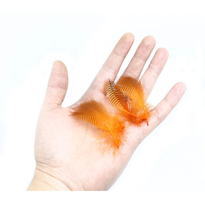 reddish orange PERSUADER hot 20 перьев/упаковка пятнистый Кряква утка фланг перья летучие повязки крыло материалы 5-8 см гризли бирюзовые перья quacker - Цвет: reddish orange