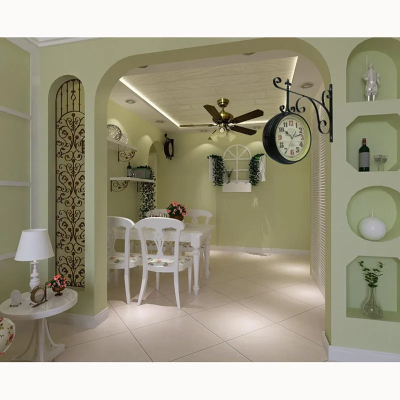 Винтажные металлические двусторонние настенные часы Saat из кованого железа