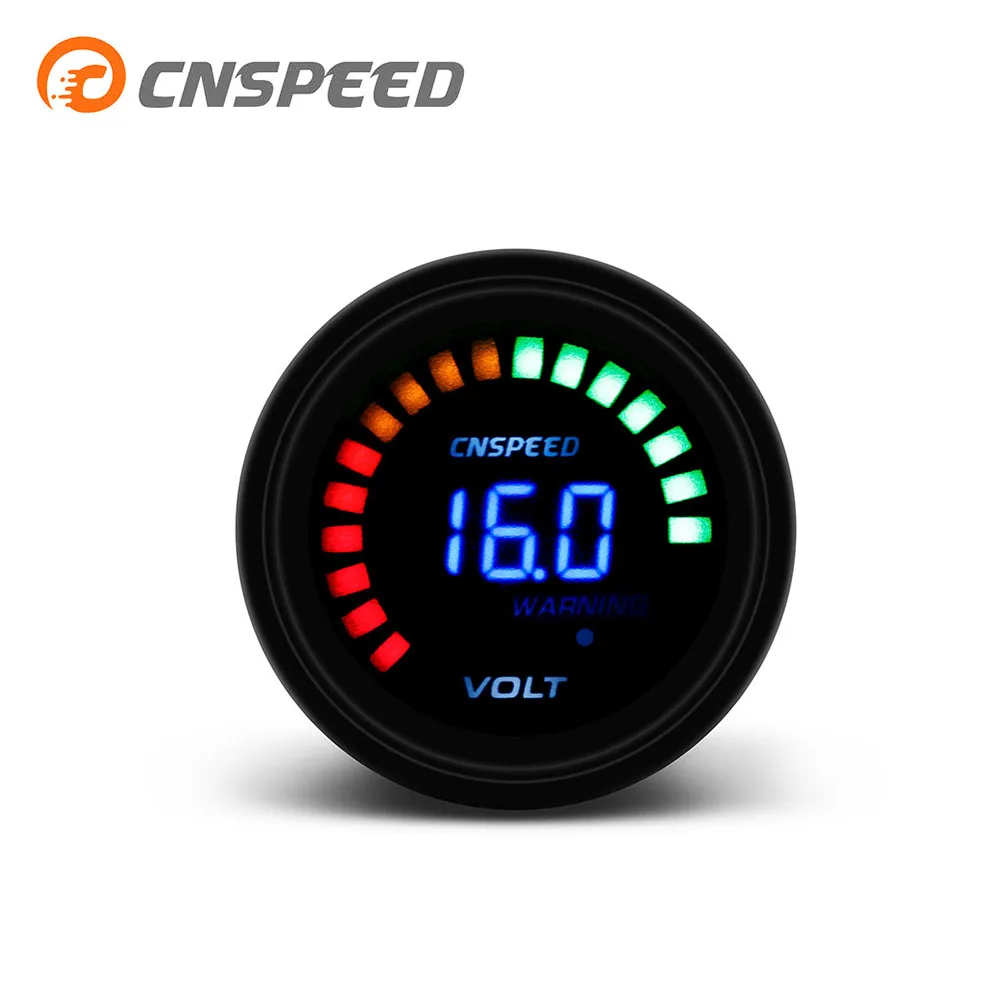 Цифровой вольтметр CNSPEED для автомобиля 2 дюйма 52 мм 12 В 20 дюймов светодиодный