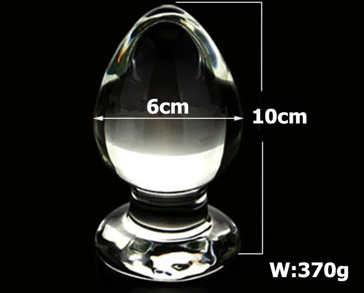 Диаметр 6 см Изысканная гладкая стеклянная Анальная пробка большая секс-игрушка