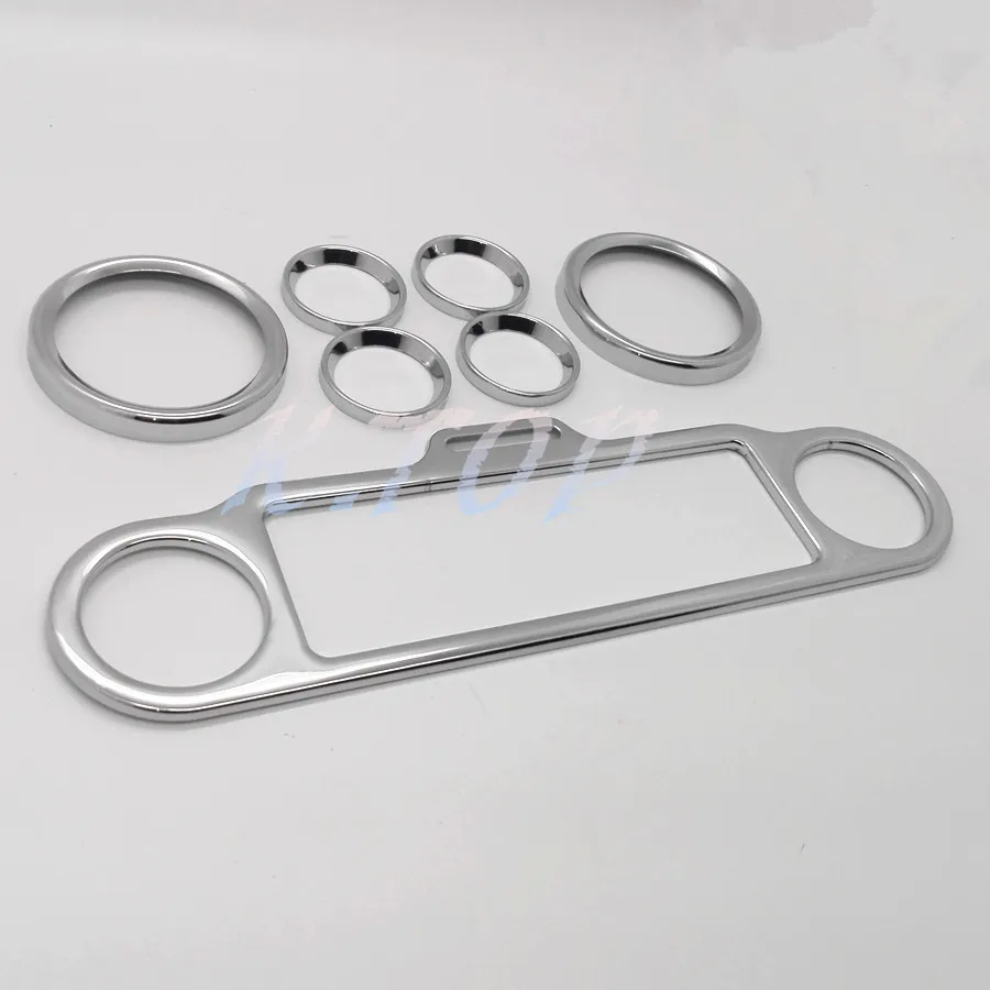 New Chrome Stereo Accent+Speedometer+Speaker Gauges Ornamental decorating Trim Ring Set Fit for Harley Ultra Classic Touring | Автомобили