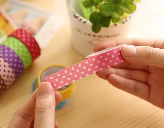 DIY милые в горошек васи лента для декора скрапбукинга дизайнерские ремесла